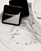 Lila ketting zilver met sieradendoosje