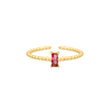 Influencer ring glam dark pink goudkleurig