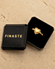 Gouden hartjes ring vintage in sieradendoosje