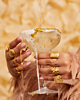 Gouden ringen met glas