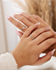 Zilveren ringen set met hartjes