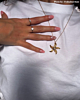 Zeester gouden ketting.
