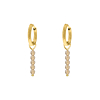 Oorbellen champagne beads goudkleurig