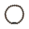 Heren kralen armband met naam bruin