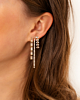 Gouden earparty met tennis oorbellen