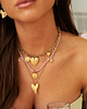 Gouden necklaceparty hartjes