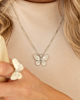 zilveren ketting met vlinder bedel