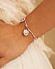 Touw armbandje roze