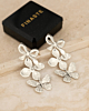 zilveren triple charm oorbellen met sieradendoosje