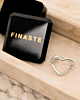 zilveren open heart ring met sieradendoosje