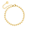 Heart chain enkelbandje goudkleurig