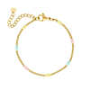 Bolletjes armband pastel goudkleurig
