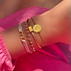 Satin initial armbandje nude gold plated