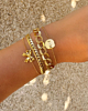 Armband 2 initials exclusive goudkleurig