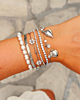 Zilveren armparty parels