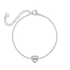 zilveren hartjes armband met vintage stijl