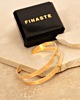 Gouden dubbele bangle met sieradendoosje