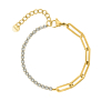 Gouden armband met schakels en steentjes