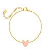 Armband one love heart pink goudkleurig