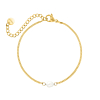Minimalistische parel armband goudkleurig