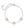 Armband roze bloemetjes