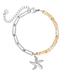 Gekleurde chain armband met zeester 