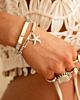 zilveren armbandjes met ringen gecombineerd
