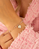 Kralen armband met zilver hartje