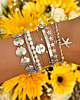 zilveren zomerse armparty
