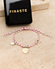 roze touw armbandje met sieradendoosje