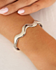 Wave bangle zilver