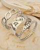 Zilveren chain bangle mix