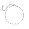 Letter armband luxury heart letter J