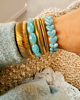 Armparty met blauwe kralen
