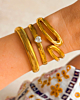 Gouden armparty met bangles