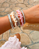 Kralen mix armparty zilver