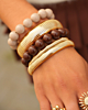 Armparty met bangles en kralen
