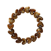 Kralenarmband hartjes bruin