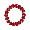 Kralenarmband hartjes rood