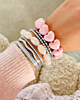 Bangle armparty roze kralen en steentjes