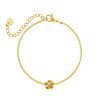 Armband met bloem goudkleurig