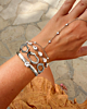 Zilveren armparty met steentjes
