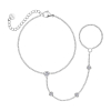 Hand chain met hartjes steentjes