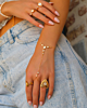 Double drop ring goudkleurig