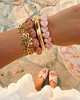 Bruine kralen armparty goud