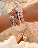Bruine kralen armparty mix