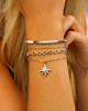 Zilveren armparty met chain armbanden
