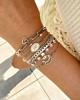 Zilveren armbanden mix met kleurtjes