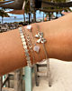 zomerse armparty combinatie in zilver op vakantie