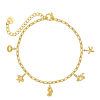 Bedelarmband zee bedels goudkleurig